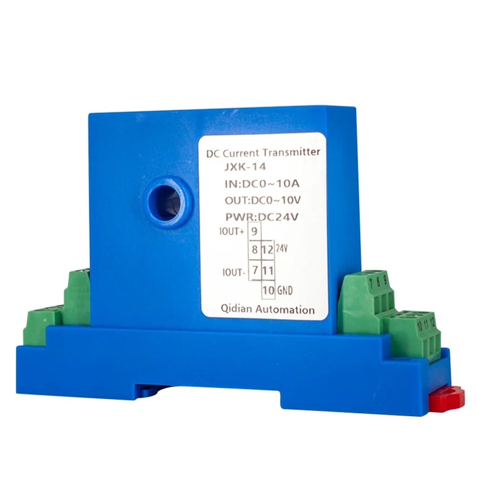 Blende 4mm Hall-Effekt AC DC 0-20A 50A 100A Stromsensor 0 10v 5v Ausgangsstromsender Analogsignalkonverter DC24V(Dc 0-10a,0-10V)