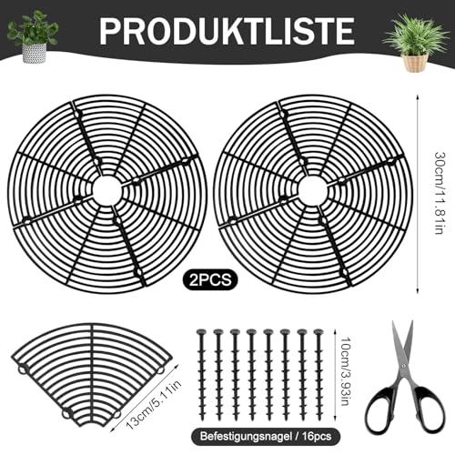 Blumentopfgitter Blumentopf Abdeckung 30cm 2Stk Pflanzenschutz Katze Umweltfreundlichem Pflanzenschutzgitter Ungiftigem für Kinder und Haustiere Schutz von Pflanzen zu Hause vor dem Umkippen
