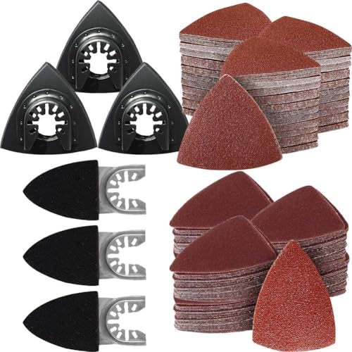 Kit de 156 papiers abrasifs multi-outils pour ponçage du bois dur