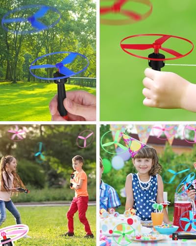 JEXOWIQ 3pcs air der große wurf,Drachen & flugspielzeug,Propeller Spielzeug Kinder,3-teiliges ergonomisches Spielzeug mit 3 Griffen und 6 Propellern für Kinder ab 5 Jahren, Erwachsene