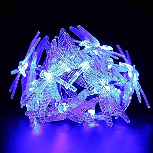 EONANT Dragonfly lights, 20FT/6M 30 LED Solar String Lights with 2 Modes Lights Waterproof for Outdoor Garden - Image 2
