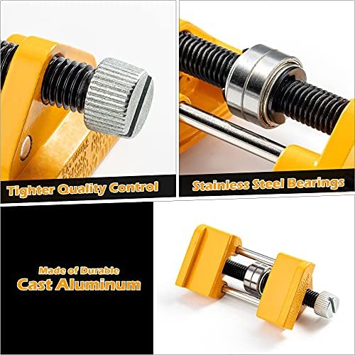TOLESA Honing Guide Chisel Sharpening Jig for Wood Chisels and Planes Blades Edge Sharpening Holder Yellow Fixed Angle Sharpening Jig for Chisels 1/8" to 1-7/8" Blade Sharpening guide 1-3/8" to 3-1/8"