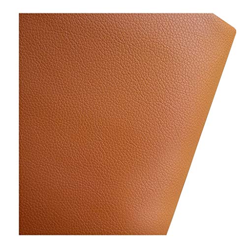 Cuir synthétique orange anti-usure pour réparer un canapé usé et créer des sacs rigides 1.4x4m