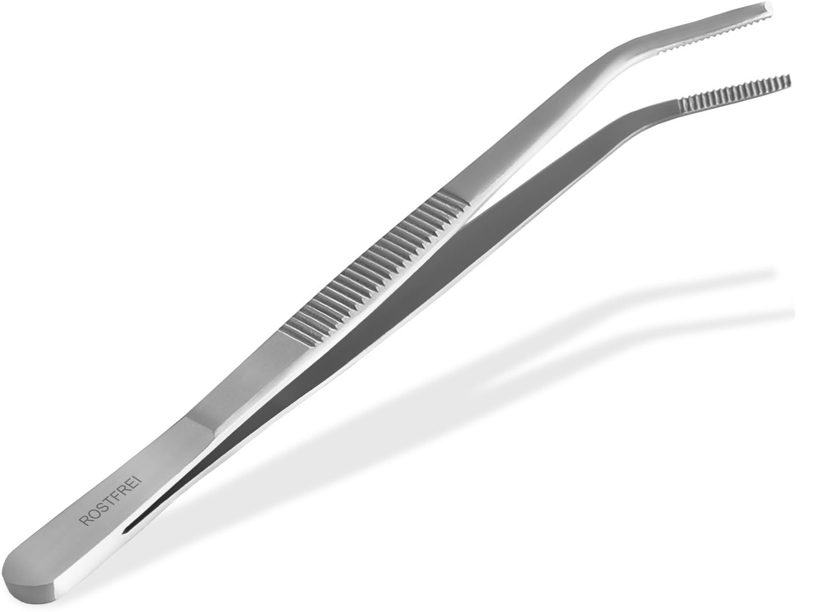 Splitterpinzette Mit Gebogener Spitze Und Lupe – 12 Cm, Edelstahl, Rostfrei