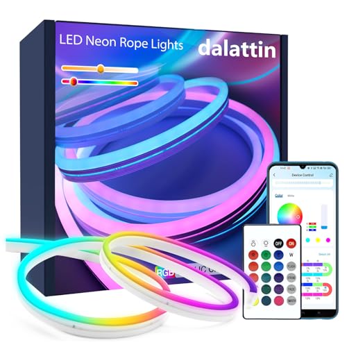Tira de luces LED neón flexible RGB 16.4ft con control miniatura 1