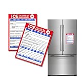 ICE in Case of Emergency Numbers Contacts Refrigerator Magnet | 2 pk 5.5x4.3” for Elderly Quick Reference ID Write On Babysitters, Home Healthcare 911 First Responder Information