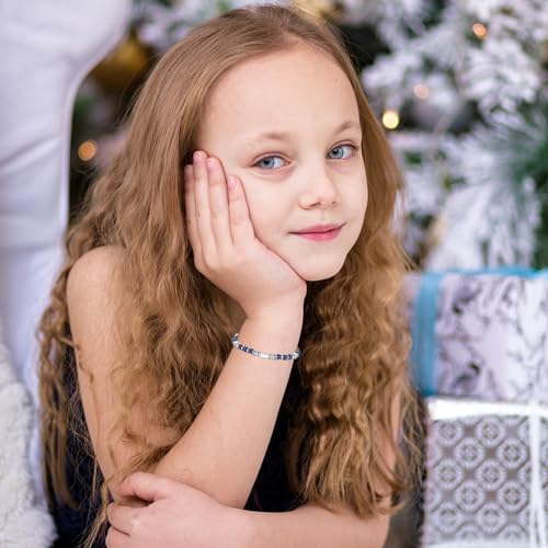 Image of 4-12 Year Old Girl Birthday Gifts, Adjustable Pink White Pearl Beaded Bracelet for Teen Girls, 4-12th Happy Birthday Christmas Graduation Gifts for Daughter Granddaughter Niece