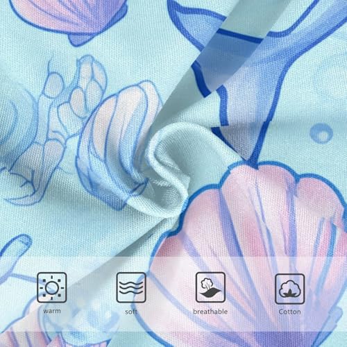 Cute Blue Dolphins Pastel Seashells Toddler Underwear Custom 2t Cotton Panties for Girl Bright Kids Briefs Undies3