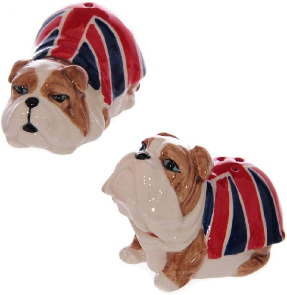 Union Flag British Bulldog Salt and Pepper Set