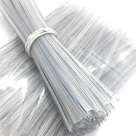 Weststone 100pcs Clear Heavy Duty 8" pre-Cut Plastic Twist Ties - Wire Gauge #23 Cover