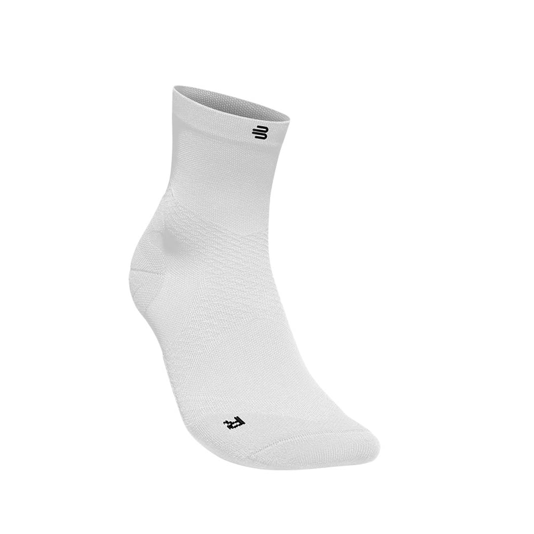 BAUERFEIND Laufsocken „Run Ultralight Mid Cut Socks“, 1 Paar sehr dünne Runningsocken für Damen, Sportsocken mit Kompression für Joggen & Fitness, Funktionssocken