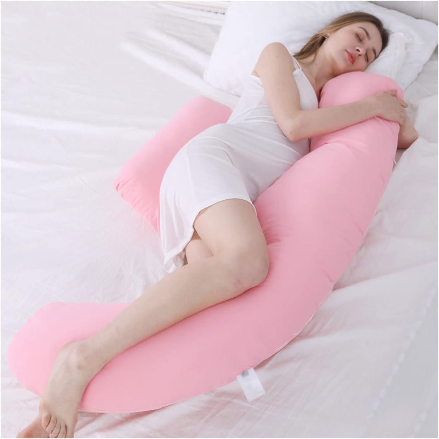 Breathable Pregnant Women Pillow Adjustable Side Sleeping Protect Belly Pillow Pure Color Maternity Lumbar Pillow Abdomen and Waist Support Design D (D)