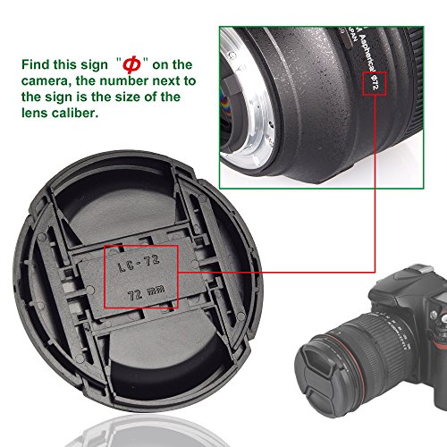 MENGS®, copriobiettivo universale da 72 mm Snap-On...