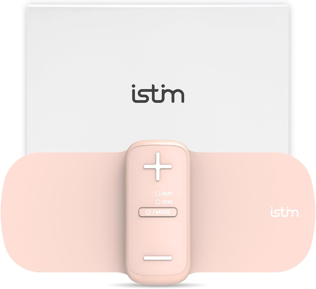 iStim S1 Wireless TENS Unit for Menstrual Relief and Back Pain Relief - TENS Machine with Heat for Period Cramps - Rechargeable TENS Massager, Drug-Free Physical Therapy with Japanese Gel Pads