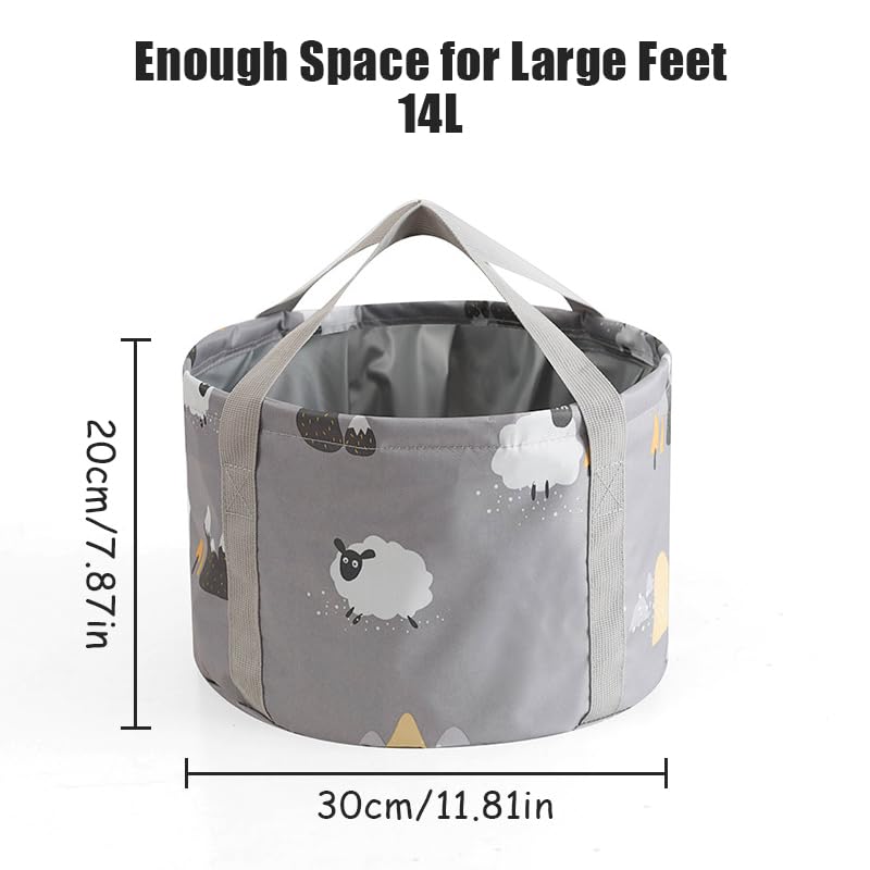 Bolsa plegable portátil para spa de pies, mediana miniatura 2