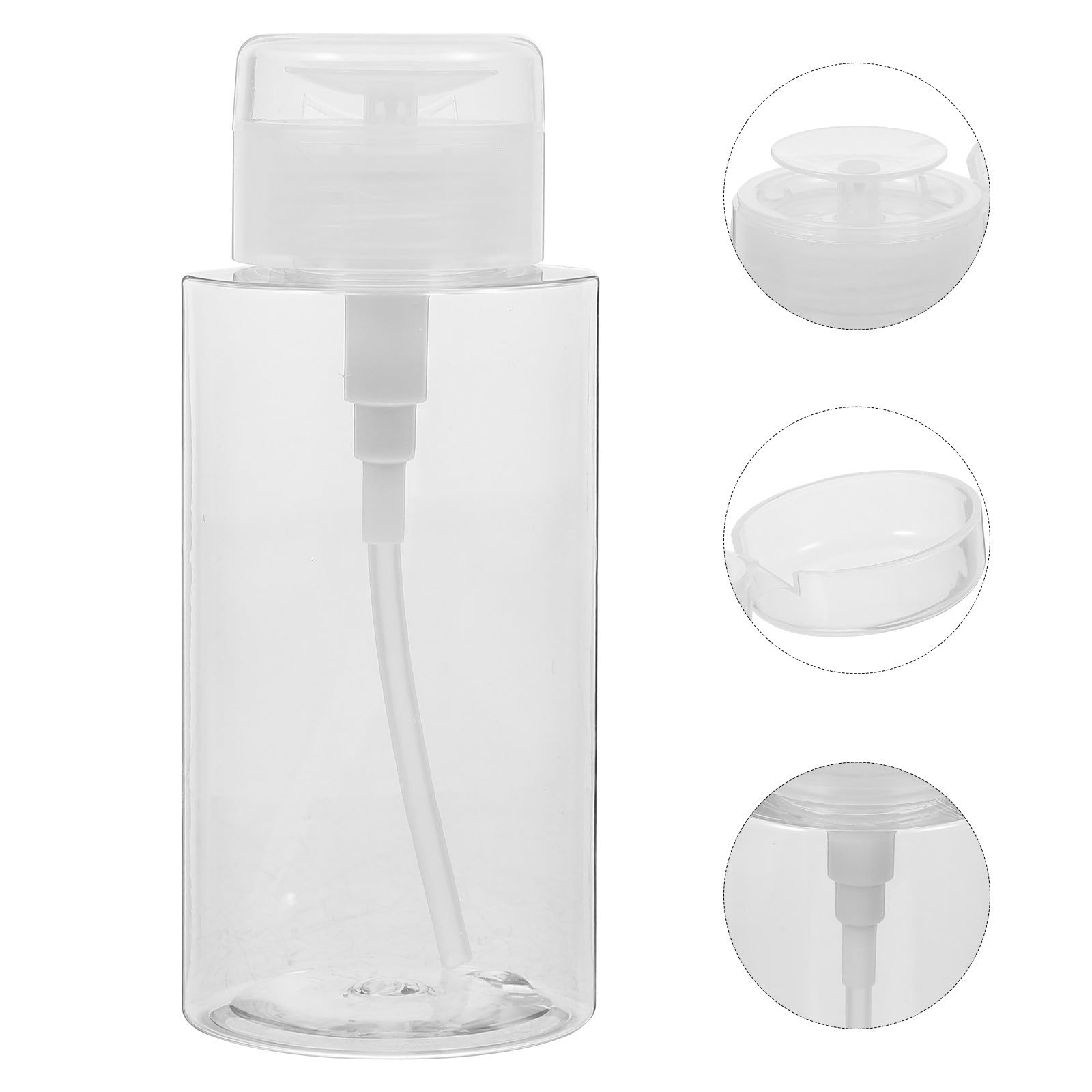 SHOWERORO Pompa Dosatrice Liquido 300 Ml 2 Flaconi Vuoti Ricaricabili per Struccante e Smalto Cosmetici da Viaggio