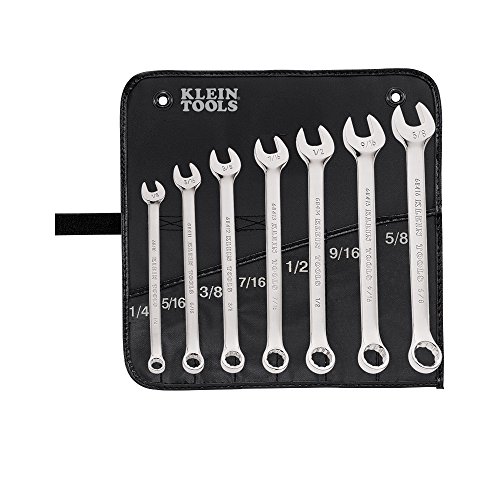 Crazy Deals Klein Tools 68400 SAE Combination Wrench Set, Open End and Box End, 7 Piece
