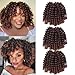 Crochet Braids Hair 2X Ringlet Wand Curl 3 Packs 8 inch Jamaican Bounce Havana Mambo Twist Braiding Hair (1B/30)