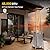 EAST OAK Pyramid Patio Heater, 48,000 BTU Outdoor Patio Heater All Stainless Steel, Quartz Glass Tube Propane Heater for Commercial & Residential, Triple Protection System, With Wheels, Upgrade 2024