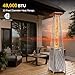 EAST OAK Pyramid Patio Heater, 48,000 BTU Outdoor Heater All Stainless Steel, Quartz Glass Tube Propane Heater for Commercial & Residential, Triple Protection System With Wheels, 2024