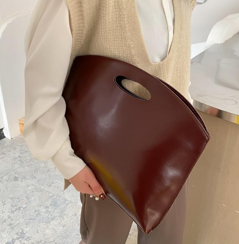 PU Vintage Open Top Rectangle Handbag – Versatile & Portable for Travel & Daily Use2