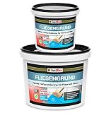 Isolbau Fliesengrund - Fliese auf Fliese Grundierung für Wand- & Bodenfliesen im Innen- & Außenbereich - Blau, 9 kg