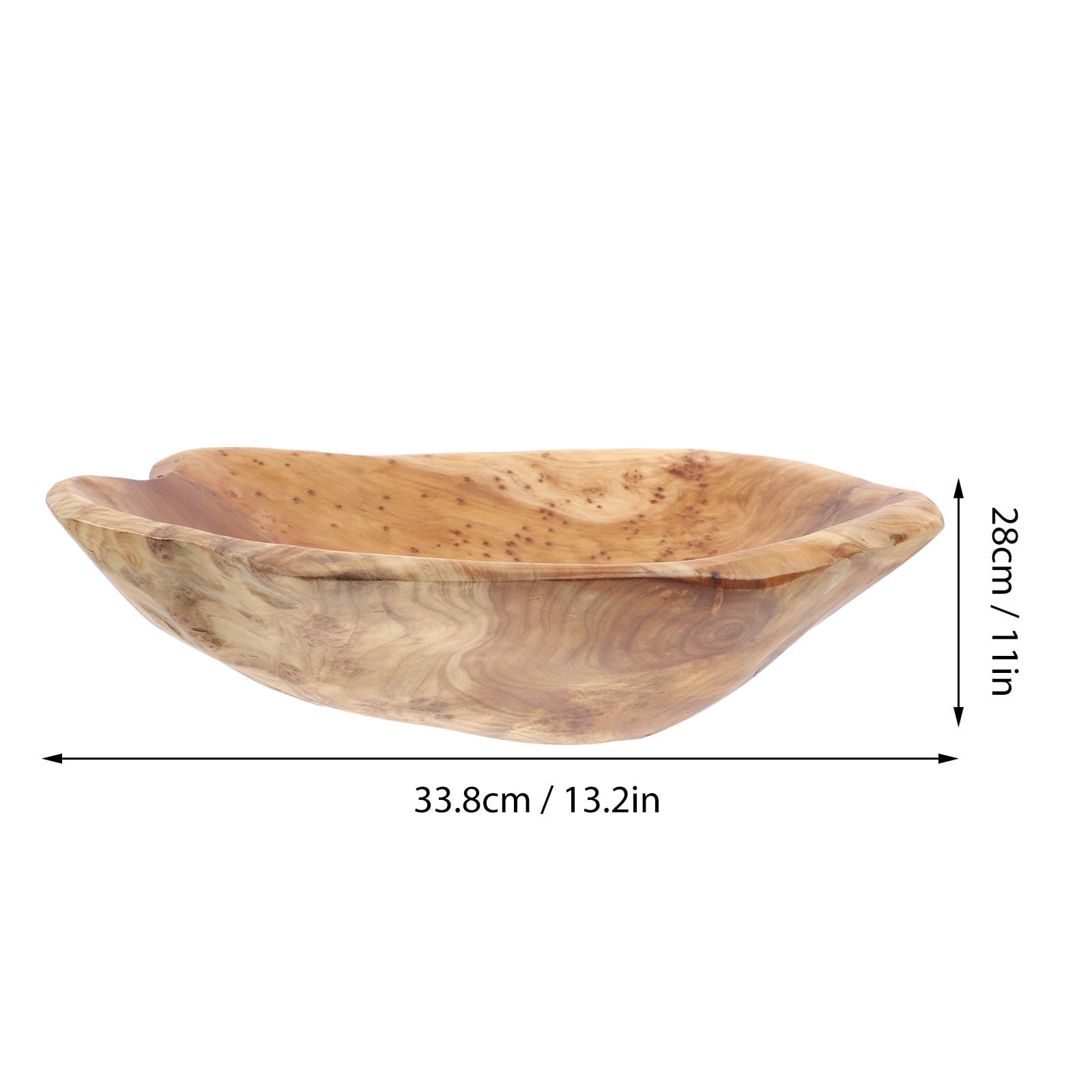 Dekorative Holzschale Obstschale Unregelmäßig, Handgeschnitzt, Landhausstil