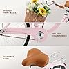 Viribus Beach Cruiser Bike for Women, Womens Bike 26 inch, Cruiser Bike with Basket, Step Through Bicycle for Short Women, 1 Speed Female Bicycles for City Commuter Vintage Pink #3