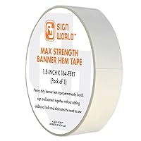 Vista 7 de Paquete de 1 cinta permanente de doble cara con dobladillo de pancarta resistente de 1 pulgada (1 pulgada x 164 pies/54.5 yardas)