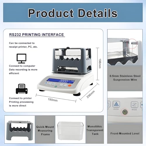 Medidor de densidad digital electrónico 600S para laboratorio e industria 7