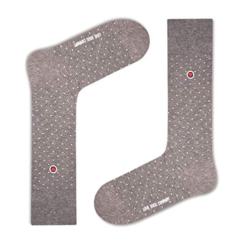 Biz Dots Men’s premium luxury square polka dots patterned funky dress socks