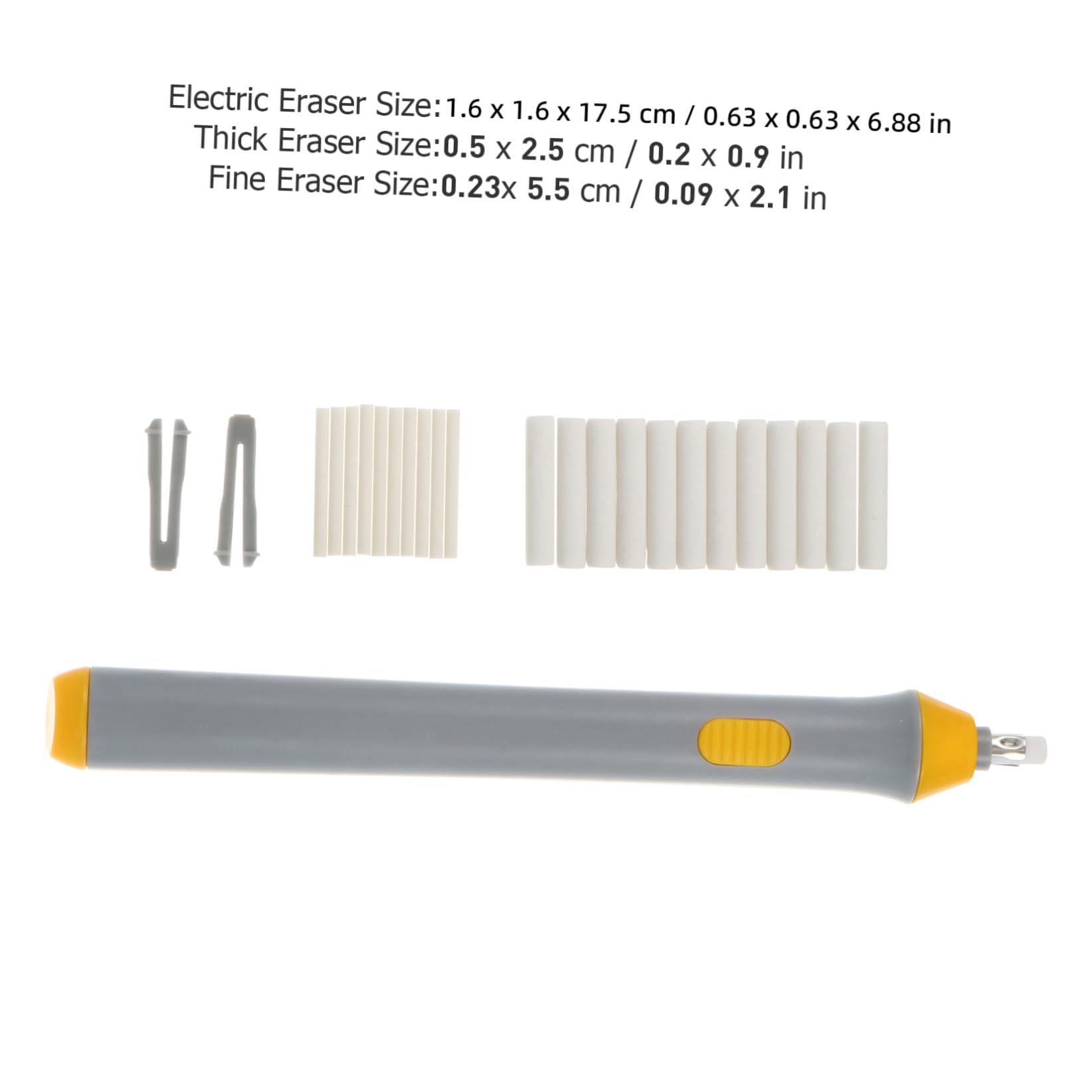 3 Set gomma elettrica gomma da cancellare a batteria portatile da disegno elettrica cancellare per e materiale scolastico automatica AbS Grey