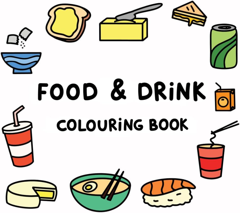 Food & Drink Colouring Book (Simple & Easy Colouring Books by ali)