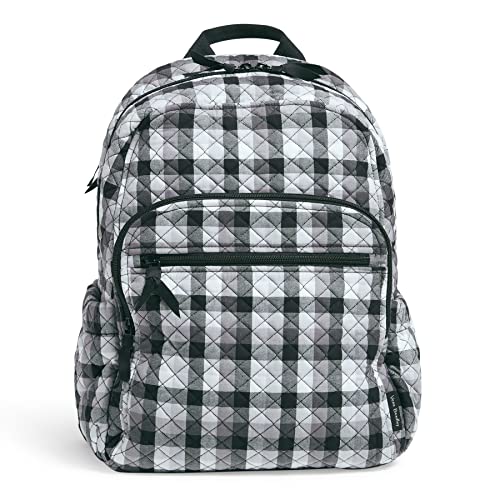 Image of Vera Bradley Women's Cotton Campus Backpack, Kingbird Plaid, One Size