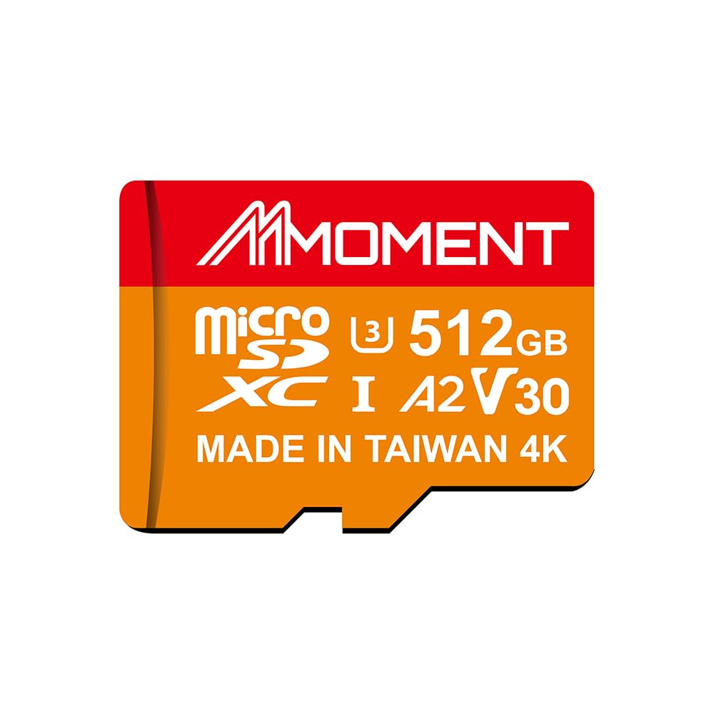 MMOMENT 512GB Micro SDXC Card MM23, A2, UHS-I, U3, V30, Class 10 Compatible, Read Speed Up to 160 MB/s,Write Speed Up to 120 MB/s, SD Adapter Included