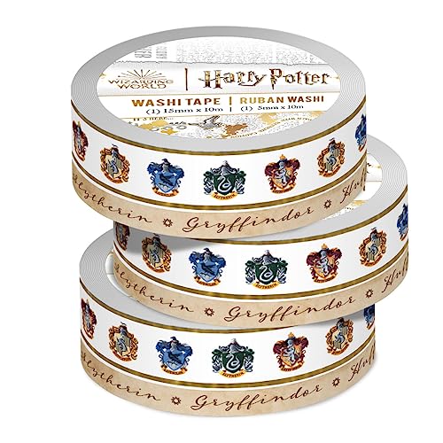 Ruban adhésif Washi Harry Potter blasons des maisons pour scrapbooking et loisirs