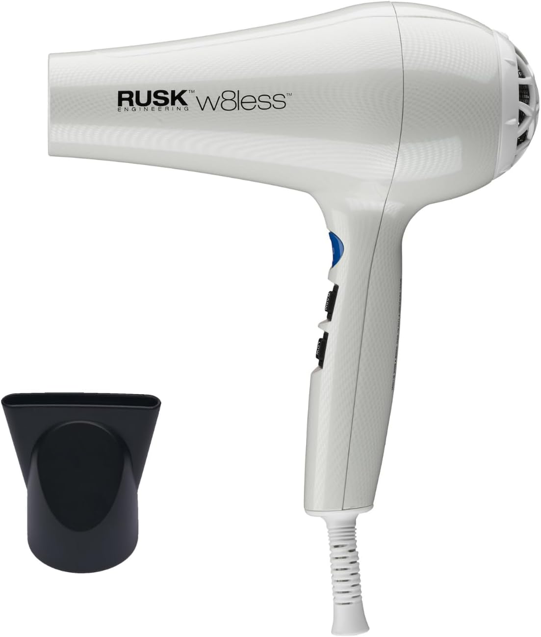 RUSK W8less 2000 Watt Ionic Hair Dryer - Ceramic Tourmaline Technology - Lightweight, Professional Blow Dryer for Fast Drying & Frizz Control (1 ct)