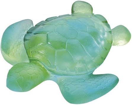 Daum Crystal Turquoise Mini Turtle # 02690-10C