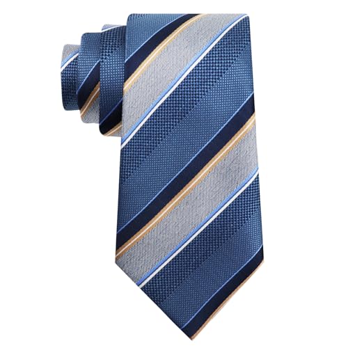 Image of Luckyvestir Striped Ties for Men Classic 3.15 inch Men's Tie Formal Neckties for Business Graduation Dinner Wedding
