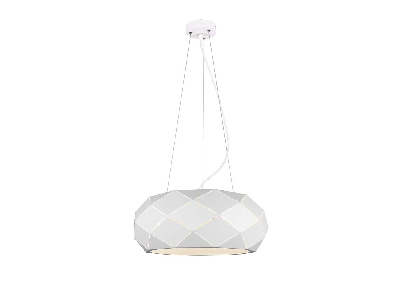 Trio Leuchten Zandor 303500331 Pendant Light Metal Matt White Excludes 3X E27