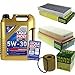 Produktbild QR-PARTS 69372845 Filter Set Inspektionspaket 5 Liter Liqui Moly Motoröl Longlife III 5W-30 MANN-FILTER Innenraumfilter Luftfilter Ölfilter