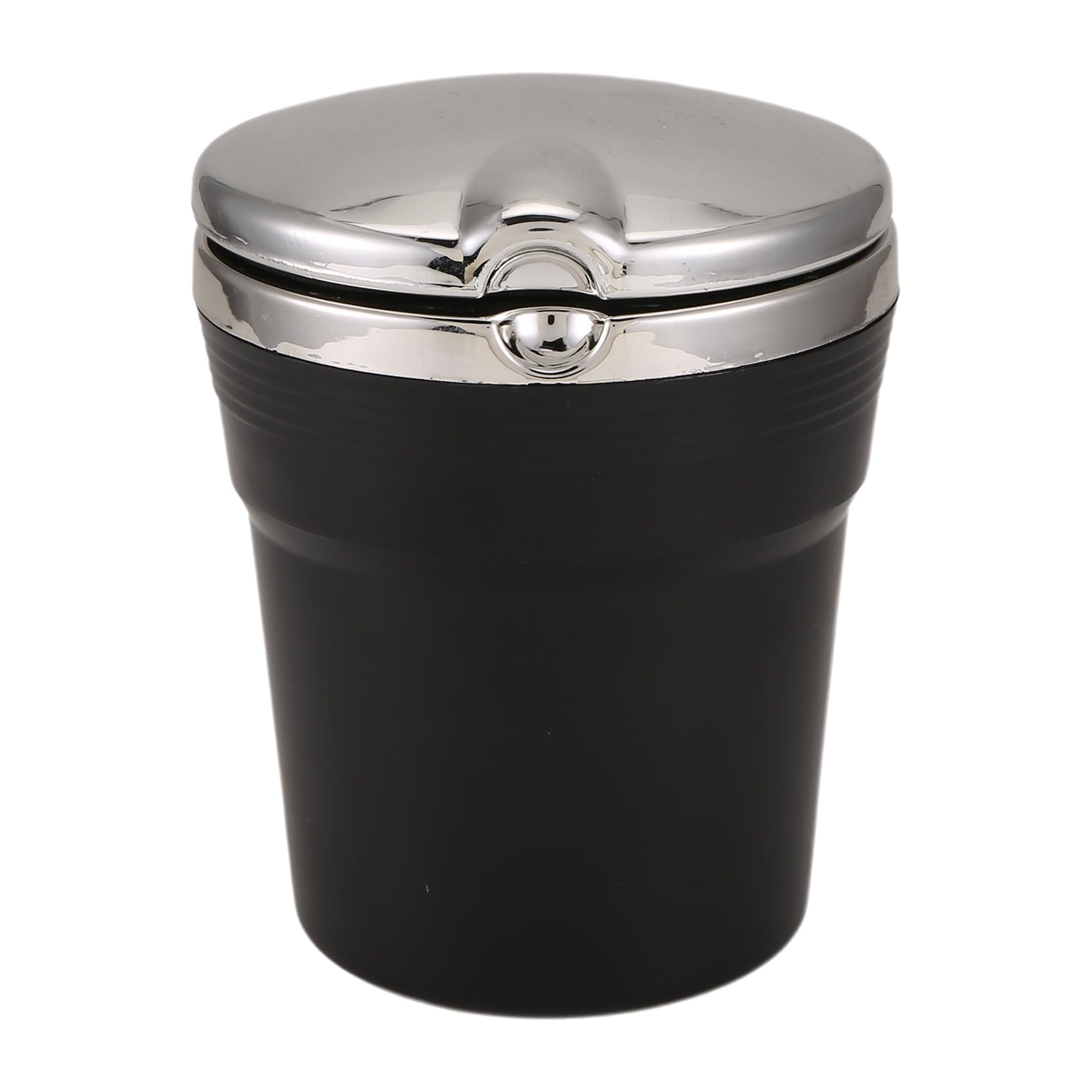 Dropfree Black Car Ashtray With Lid - Portable Travel Car Ashtray Self-Extinguishing - Made Of Fire Plastic,