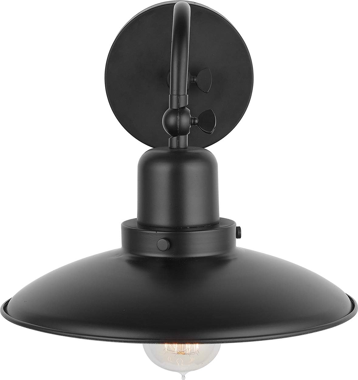 Capital Lighting 634811MB Dewitt Metal Portable Wall Sconce, 1-Light 100 Watts, 18" H x 10" W, Matte Black