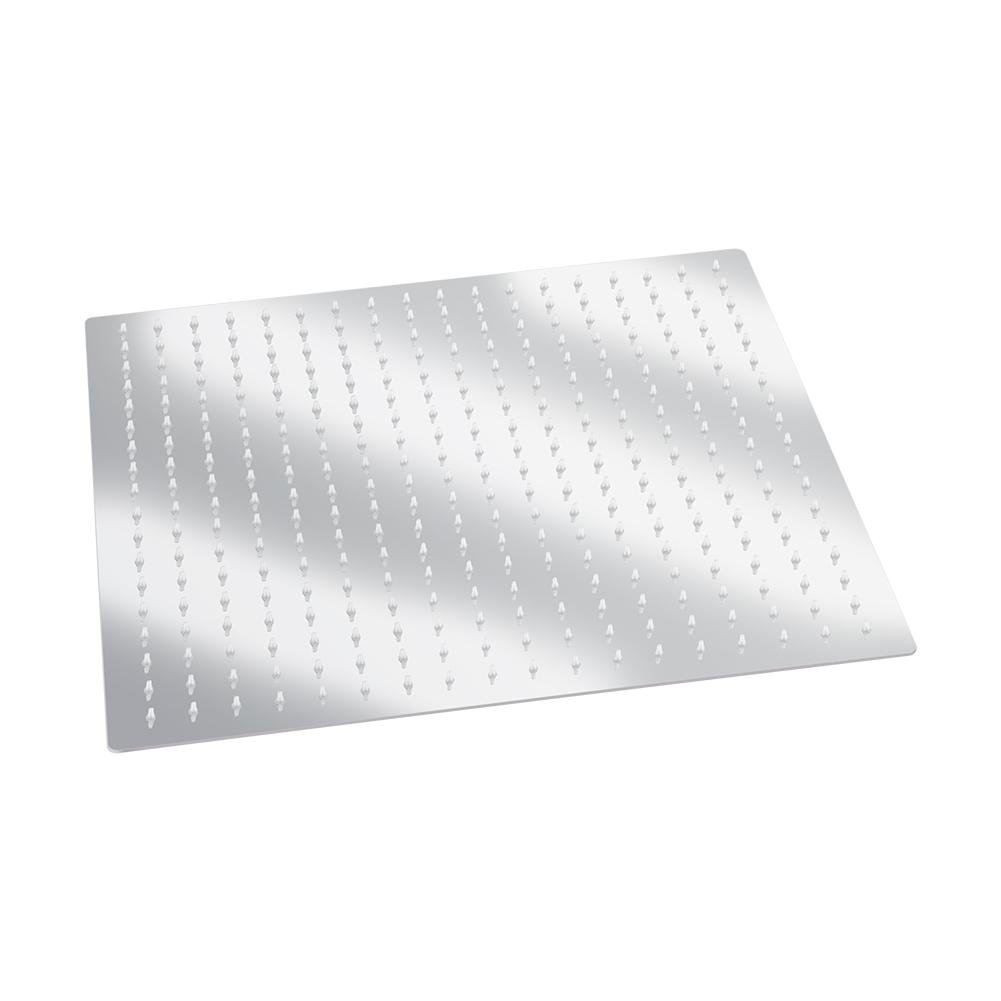 Soffione Doccia, 16 Pollici Quadrata Docce fisse Ultrasottile in Acciaio Inox, Testa di Doccia a Pioggia ad Alta Pressione a Anticalcare, 40X40 cm, finitura cromata lucida