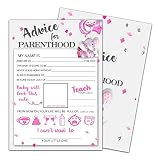 Advice For Parenthood Baby Shower, Pink Elephant Newborn baby Party Supplies, New Parent Message Adv