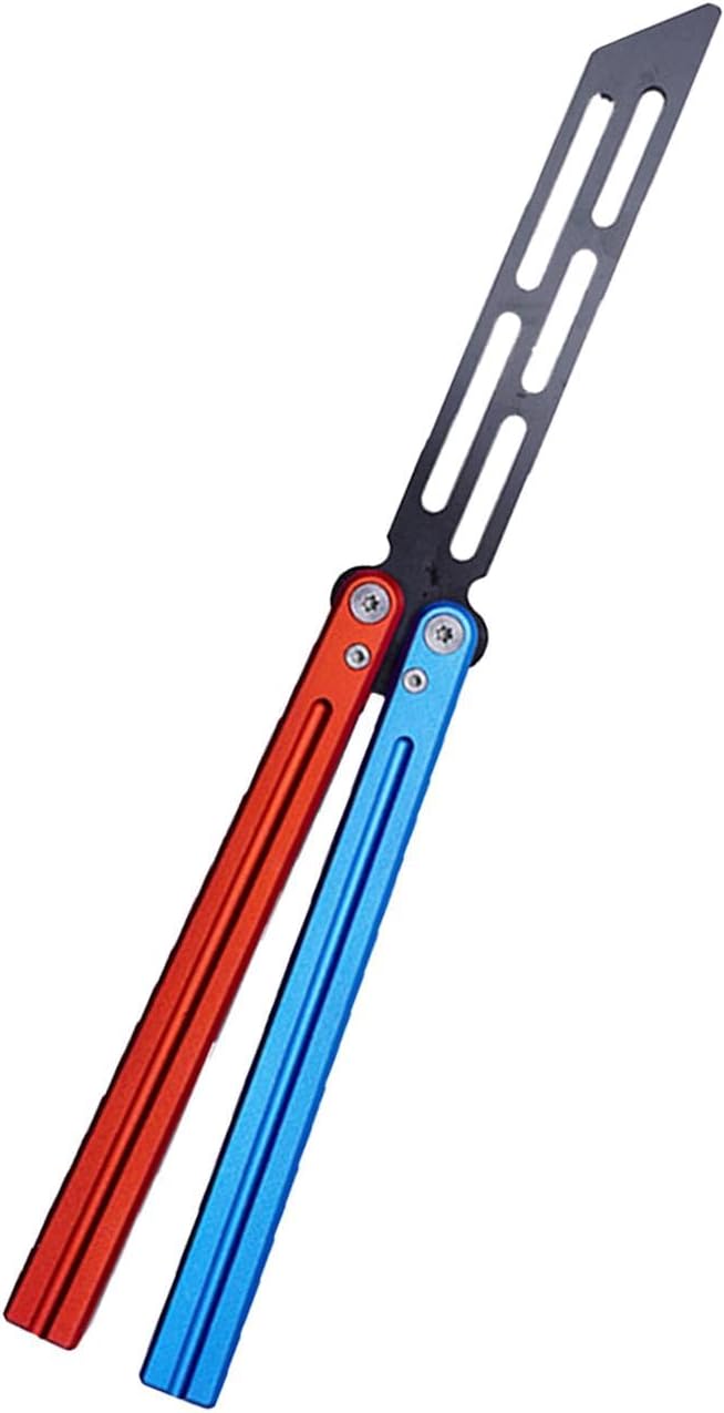 Butterfly Toy Tool Metal Training Tool Dull Blade Folding Dull Tool Trainer Red Blue | Collectible | Home