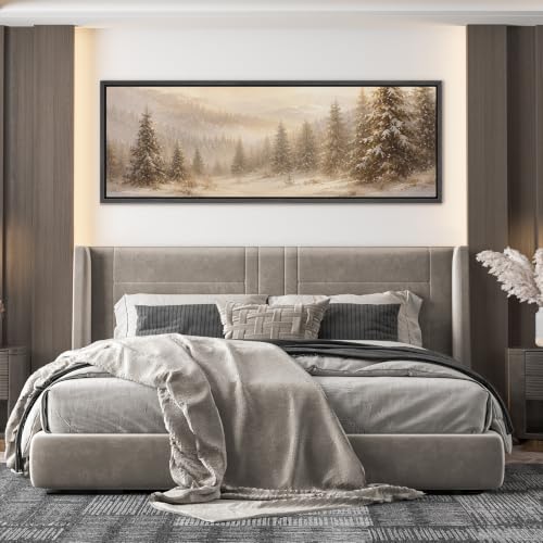 Image of MUDECOR Large Framed Canvas Print Wall Art Pine Valley for Living Room