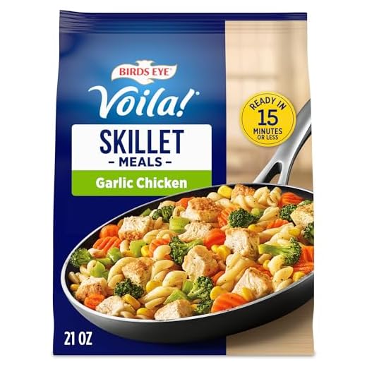 Birds Eye Voila! Garlic Chicken Frozen Dinner, Easy-to-Prepare Frozen Meal for Weeknight Family Meals, 21 OZ Bag