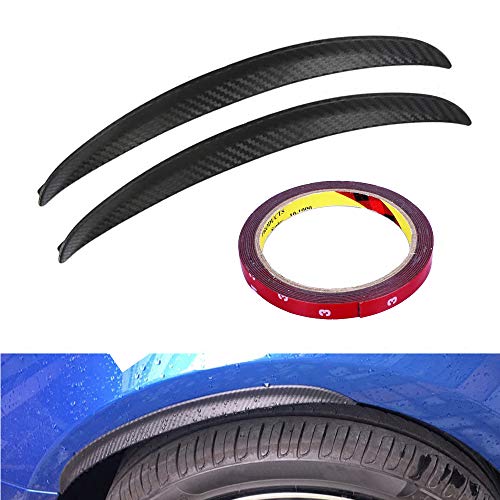 WANYIG Élargisseur de l'aile de Voiture Universelles 25CM Protecteur en Fibre De Carbone Véhicule Bavettes Fender Garde-Boue pour Auto(2 Pièces)