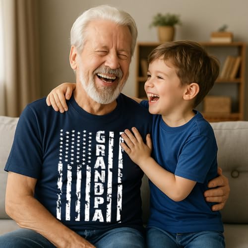 Kropsis Grandpa Vintage American Flag Men's T-Shirt